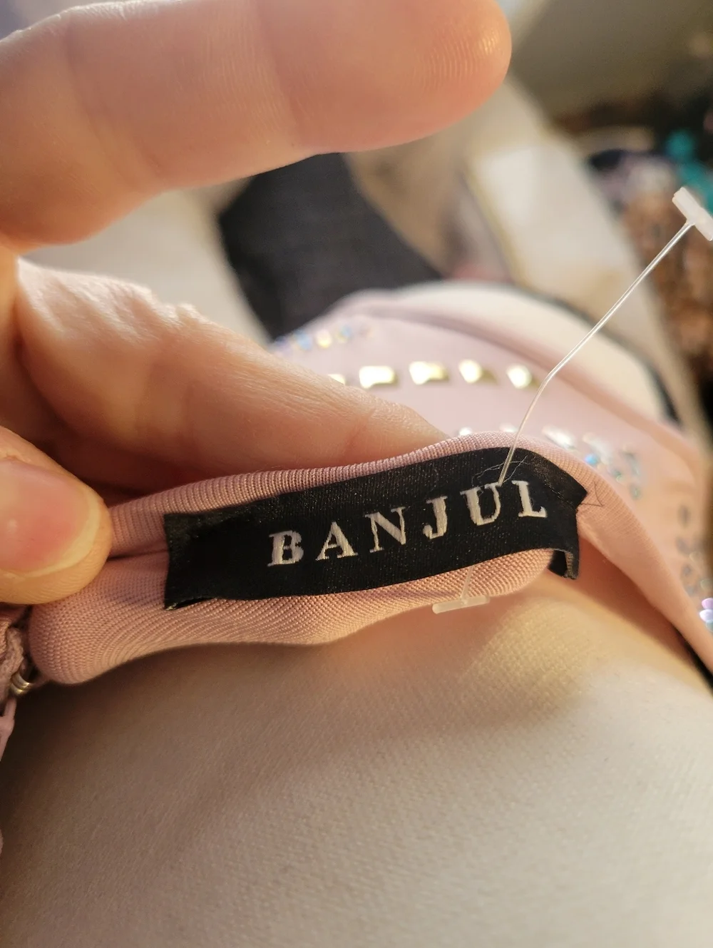 Banjul Blush Cutout Embellished Bodycon Dress